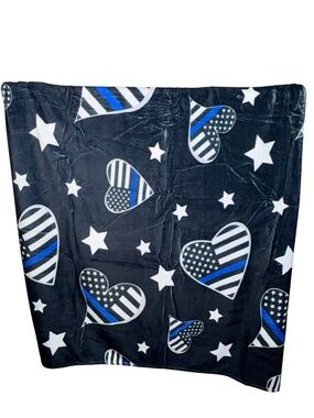 “Back the Blue”  Minky Plush Throw Blanket